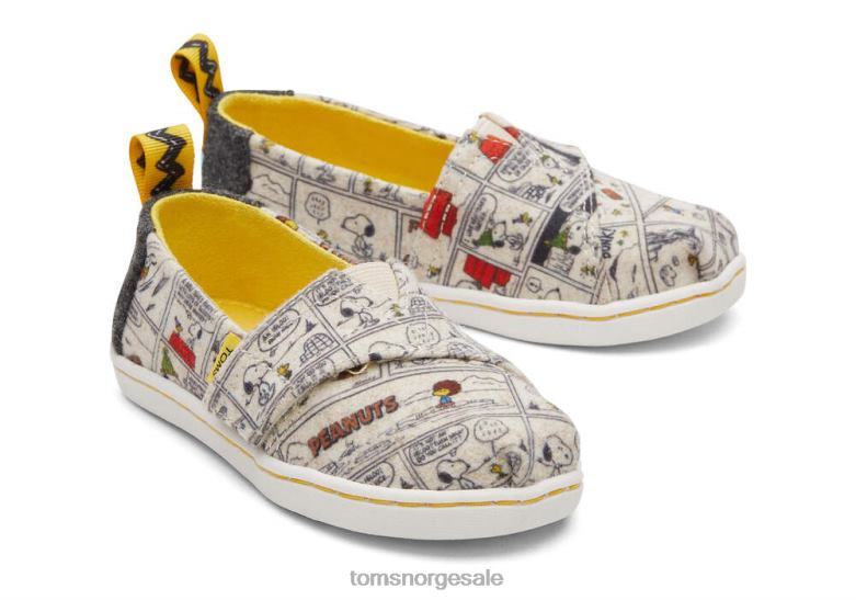 Toms barnsnoopy/woodstock alpargatanaturlig filt sko 0V06V519