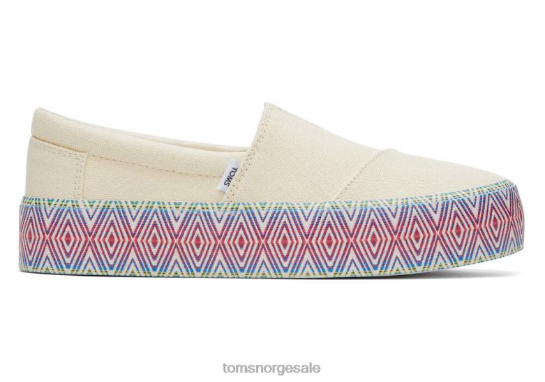 Toms kvinnerfenix plattformnaturlig lerret sko 0V06V58