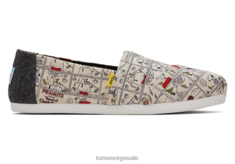 Toms kvinnersnoopy/woodstock alpargatakomisk naturlig sko 0V06V67