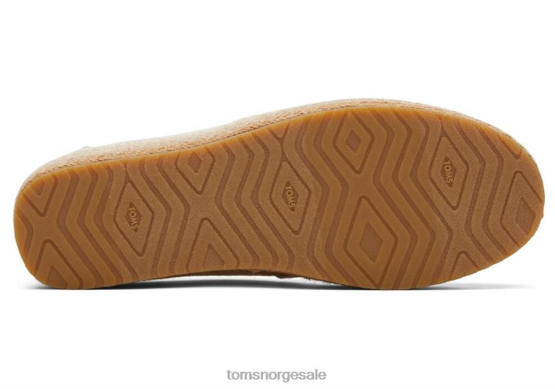 Toms kvinnervalencia eco platform espadrillemørkt naturlig metallisk lin sko 0V06V164