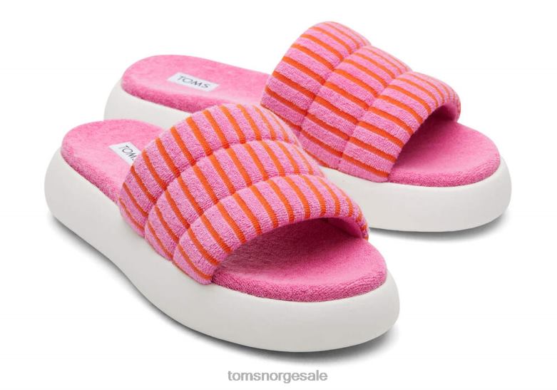 Toms kvinnermallow slide frottérosa stripet frotté sko 0V06V243
