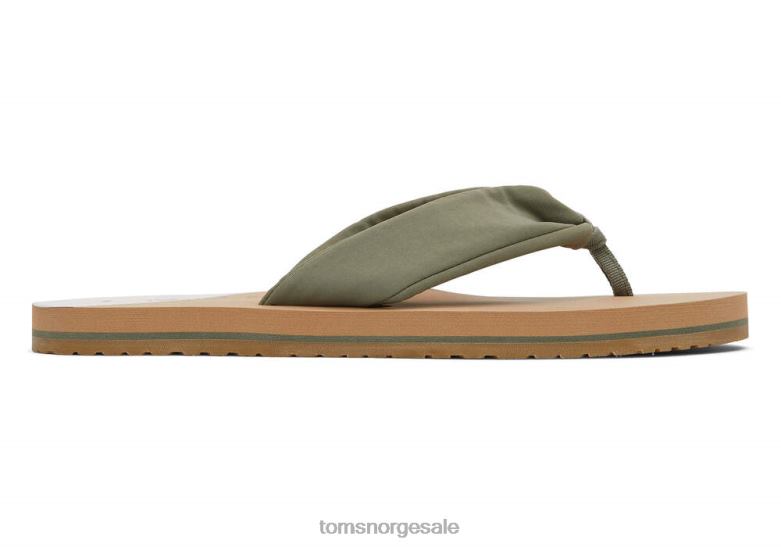 Toms kvinnerpiper eco flip flopvetiver grå repreve jersey sko 0V06V263
