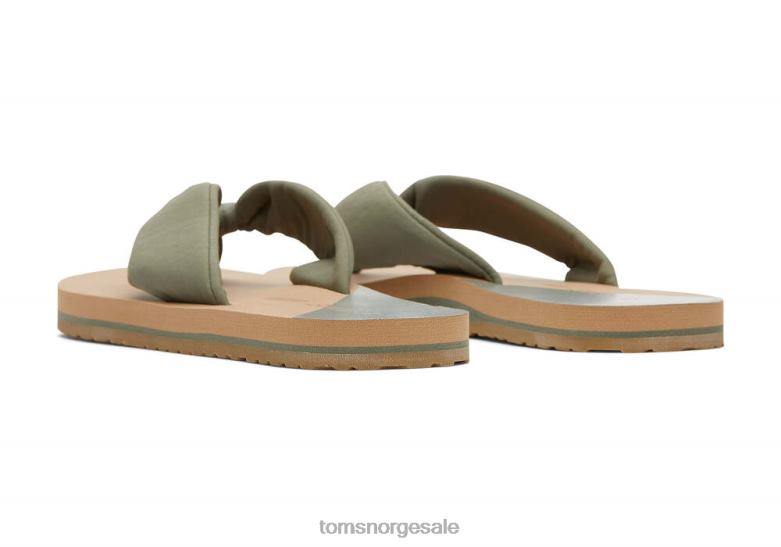 Toms kvinnerpiper eco flip flopvetiver grå repreve jersey sko 0V06V263