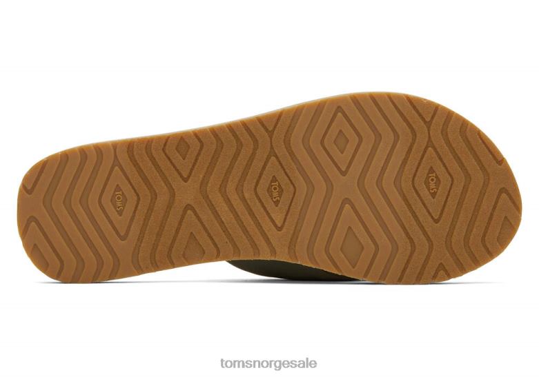 Toms kvinnerpiper eco flip flopvetiver grå repreve jersey sko 0V06V263