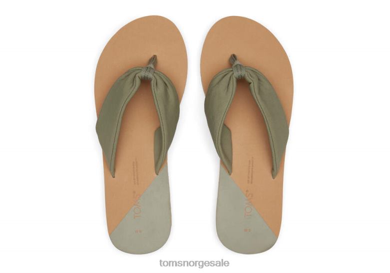 Toms kvinnerpiper eco flip flopvetiver grå repreve jersey sko 0V06V263