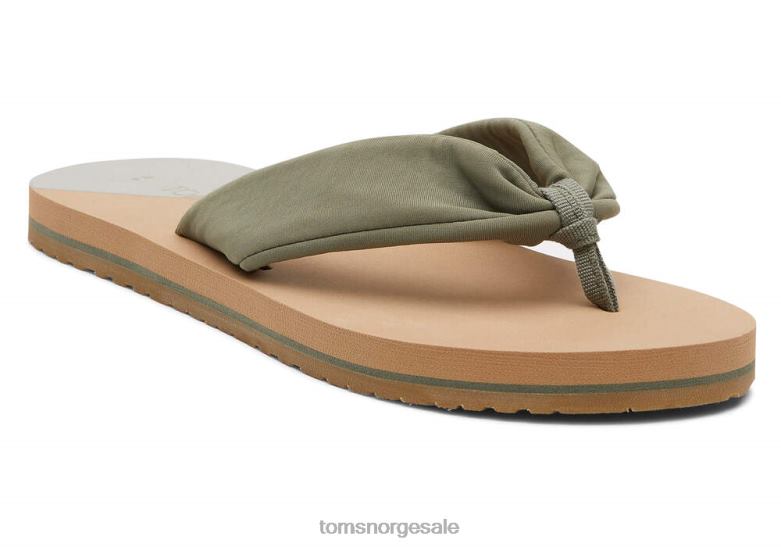 Toms kvinnerpiper eco flip flopvetiver grå repreve jersey sko 0V06V263