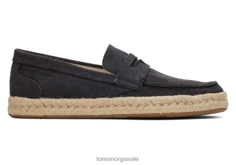 Toms mennstanford 2.0 tau espadrillesvart resirkulert bomull sko 0V06V443