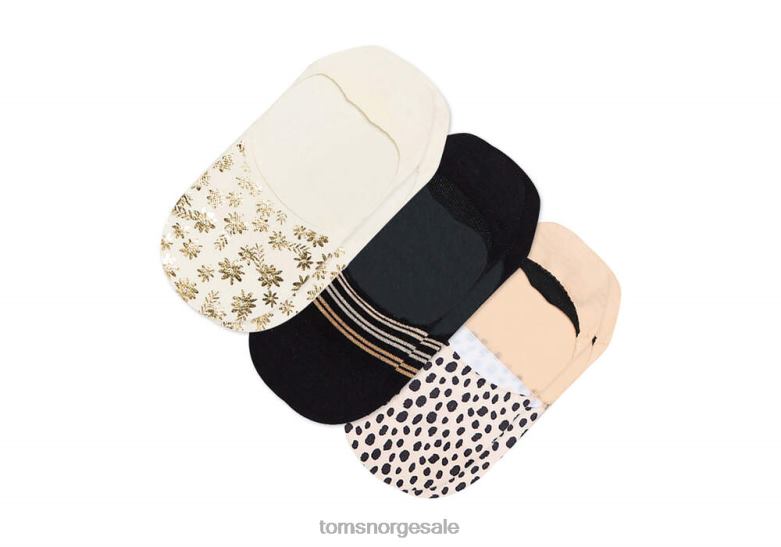 Toms kvinnerultimate no show sokker 3 pakkeblomsterprint multi tilbehør 0V06V324
