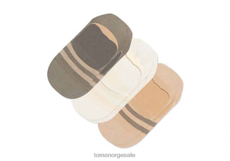 Toms kvinnerultimate no show sokker blandet nøytral 3-pakningnautral multi tilbehør 0V06V332